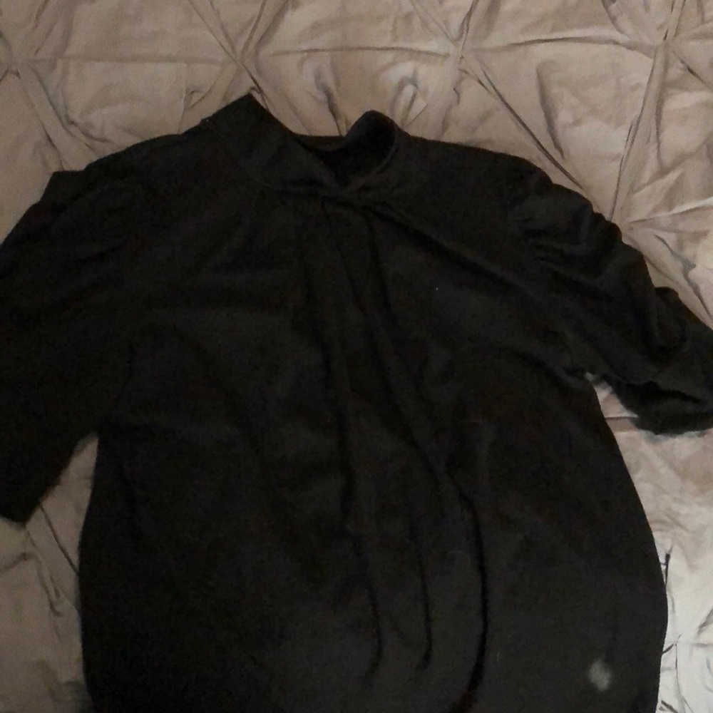 Black high collar too
